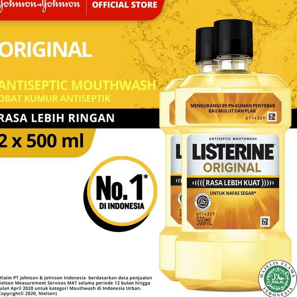 (Hàng Mới Về) Bộ 2 Túi Súc Miệng Listerine / 500 ml Hy 9ap1bk