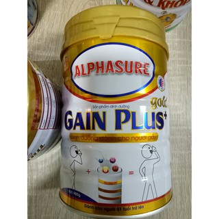 Sữa Gain plus dành cho người gầy 900g - Tăng cân hiệu quả cho mọi lứa tuổi (Alphasure)
