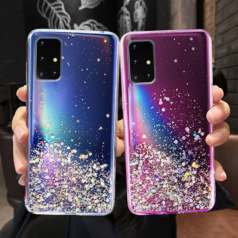 Ốp Điện Thoại Mềm Trong Suốt Lấp Lánh Cho Samsung A13 A23 A33 A53 A73 5G A54 A34 A14 LTE 4G 5G S20 Plus