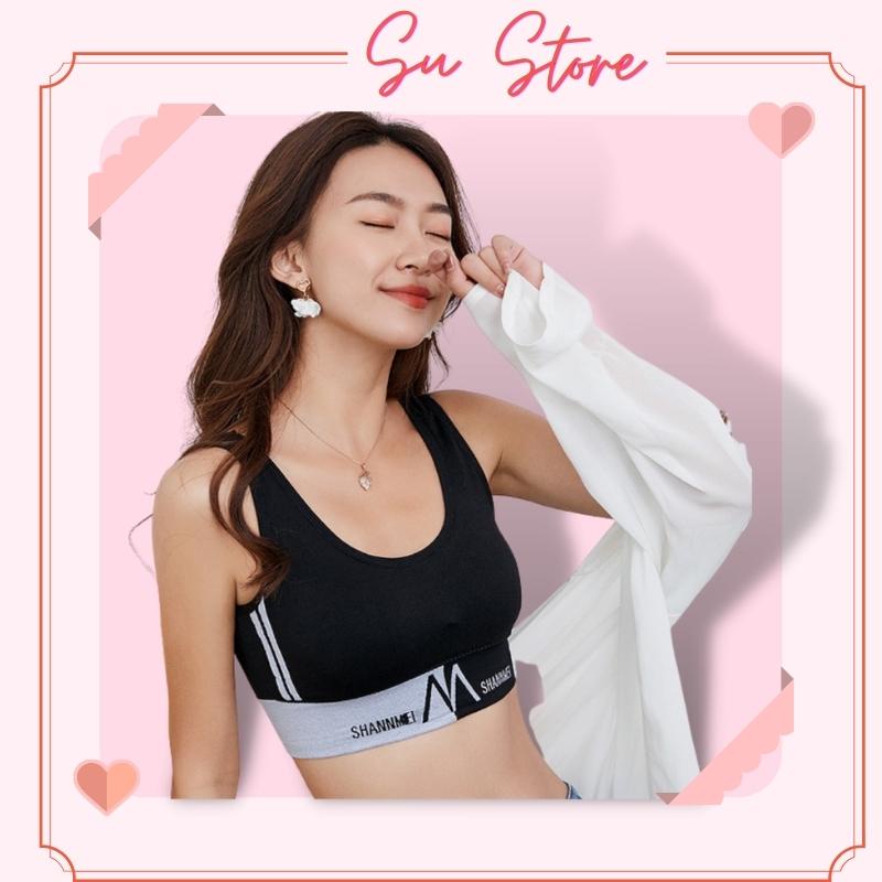 Áo Bra Tập Gym Thun Co Giãn, Áo Croptop Hở Lưng [Có Mút Ngực Có Thể Tháo Rời] - 3384