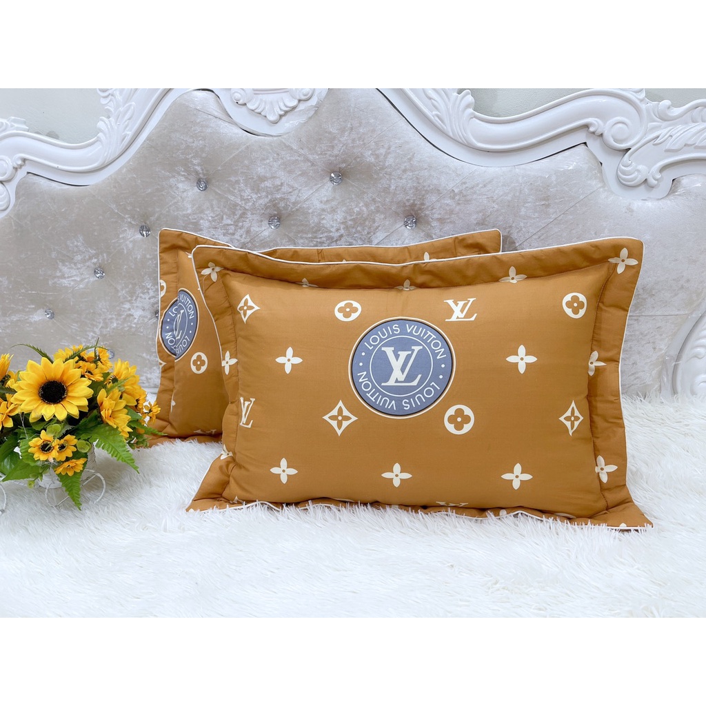 Vỏ gối nằm cottong hàn quốc lót bông và khoá kéo kt 50x70  áo gối nằm lót bông