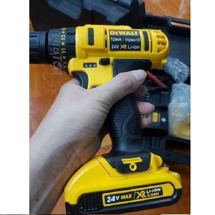 Máy Khoan Pin Dewalt 24V- Khoan Bê Tông - Tặng Kèm 01 Pin - Abg Shop