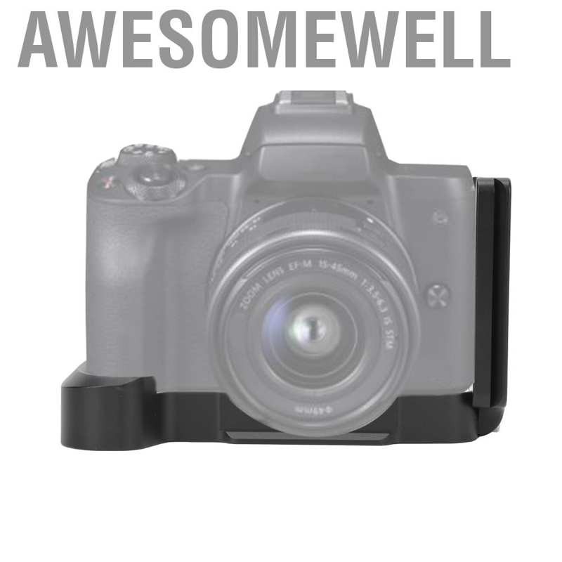 Awesomewell Aluminium L-shape Bracket Quick Release Plate for Canon EOS M50 Mirrorless Cam