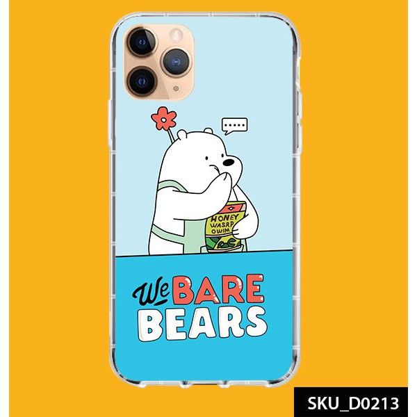 Ốp We bare bears nâu / hồng /xanh  -   Chất Dẻo Chống Sốc - Akira xưởng in sỉ ốp lưng giá rẻ