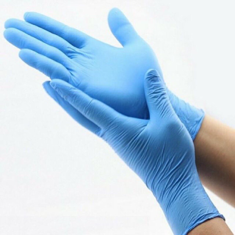 Hộp 100c găng tay xanh không bột siêu dai dùng trong spa, y tế