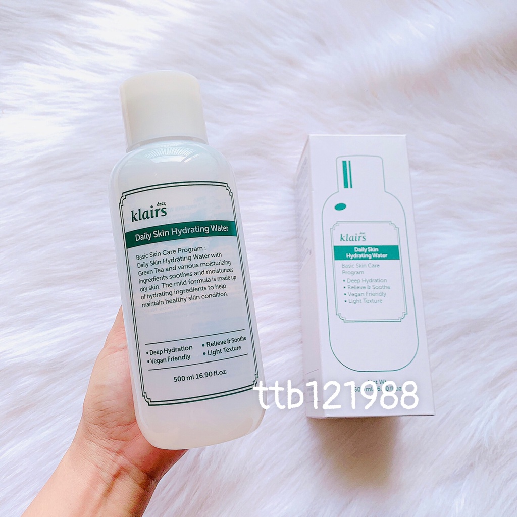 Nước Hoa Hồng Klairs Daily Skin Hydrating Water và Softening Water