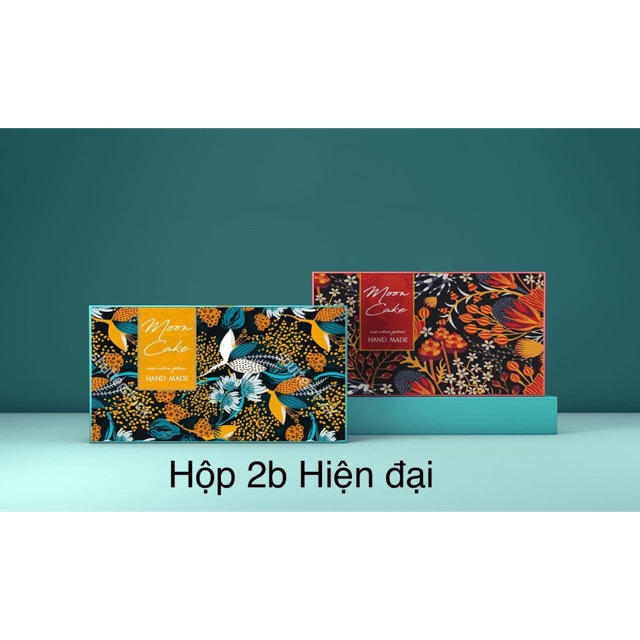 Hộp bánh trung thu hiện đại 2 bánh