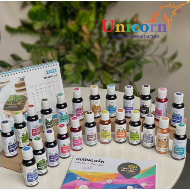 Màu siro Unicorn - màu thực phẩm làm bánh- màu nước pha kem - 60G