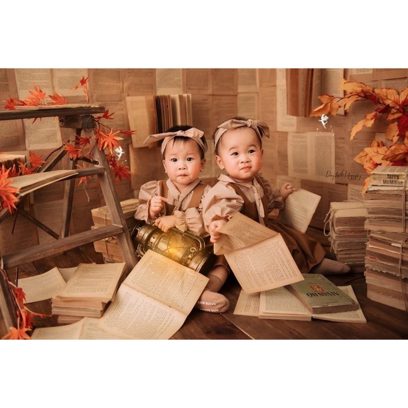 Body Váy Nâu Tây 𝐍𝐇𝐈́𝐌 𝐗𝐔̀ 𝐊𝐈𝐃𝐒 Cho Bé Gái Sơ Sinh, Đầy Tháng, Thôi Nôi, Sinh Nhật Tay Dài Chất Thô Boi B004