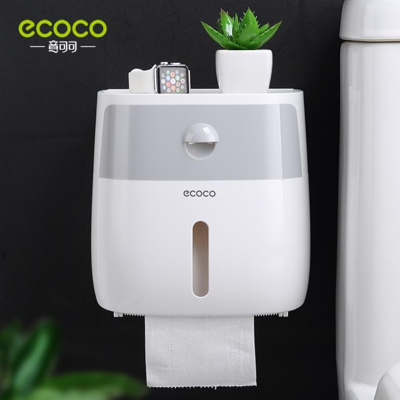 Hộp đựng cuộn khăn giấy gắn tường có ngăn kéo tiện dụng cho phòng tắm