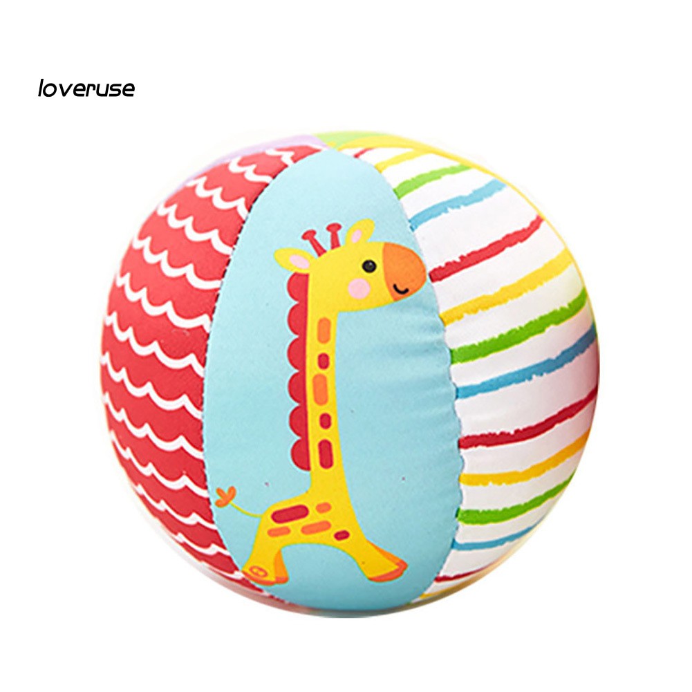 WJ_Infant Baby Toddler Kids Soft Stuffed Ball Animal Pattern Bell Sports Crib Toy