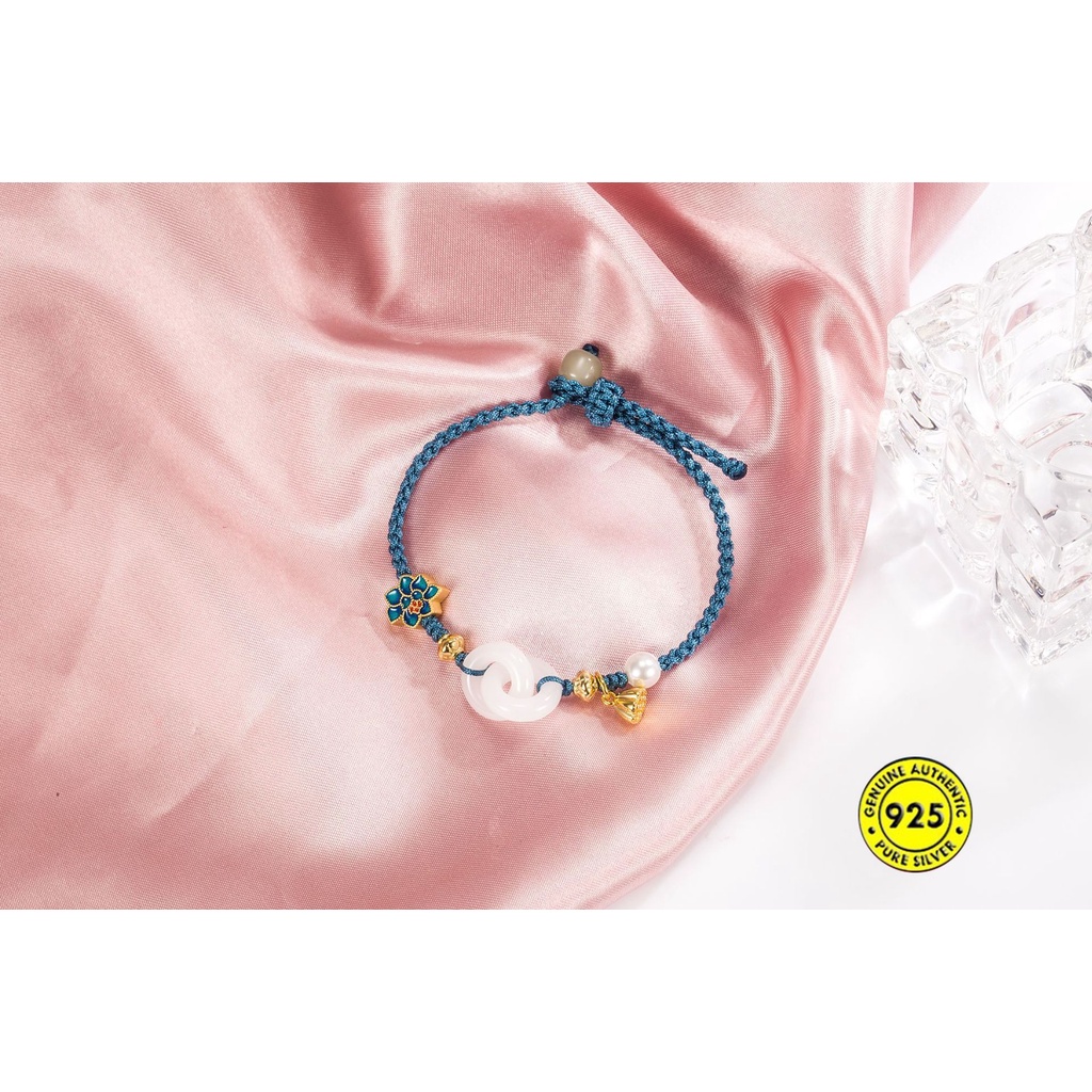 Dây Đeo Ngọc Bích 18K Cho Nữ