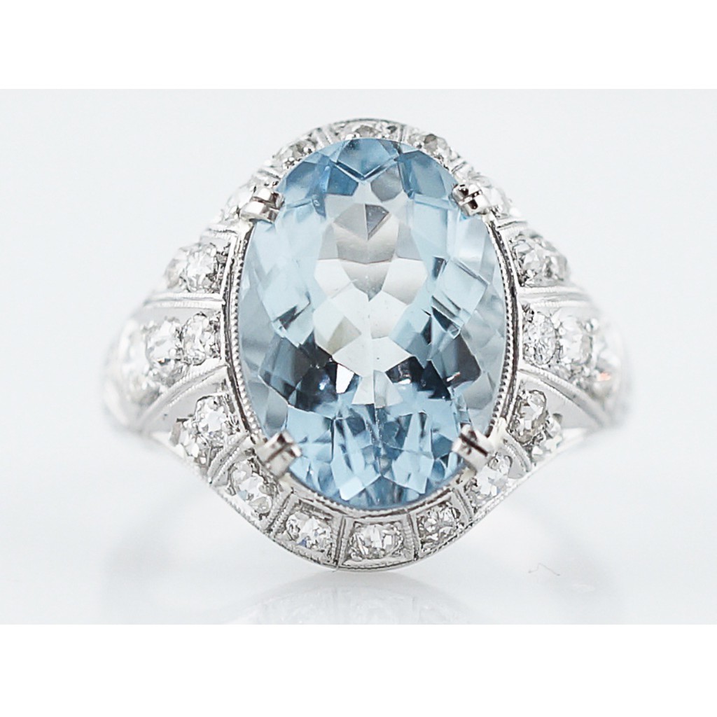 Nhẫn Đính Đá Topaz Cổ Điển Phong Cách Âu Mỹ Thời Trang Cho Nữ