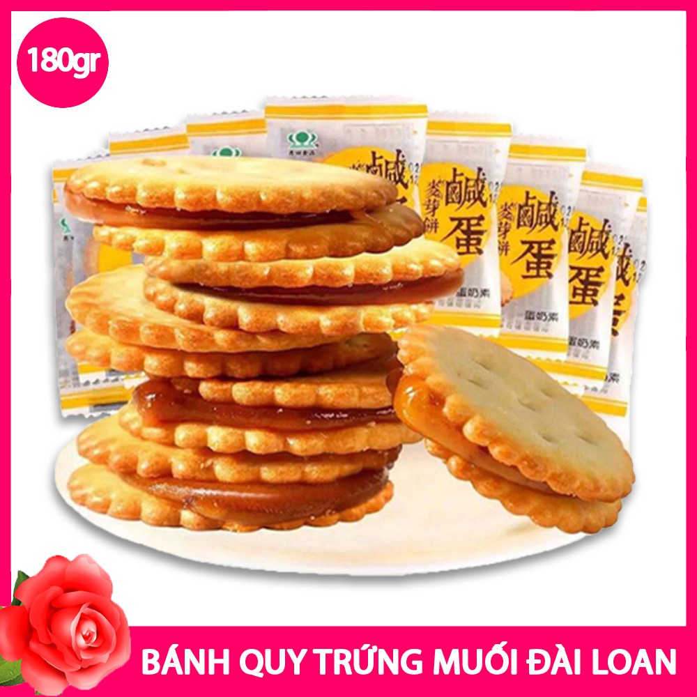 Bánh Quy Sốt Đường Nâu Trứng Muối Đài Loan Cực Ngon 180gr