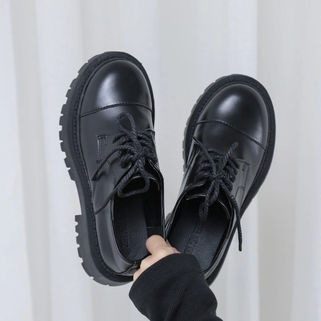 ẢNH THẬT CÓ SẴN Giày Oxford Nữ Mũi Tròn da mềm cao cấp fullbox hà nội oxfords đế 5cm 5p răng cưa da trơn lì mịn 0225 | BigBuy360 - bigbuy360.vn