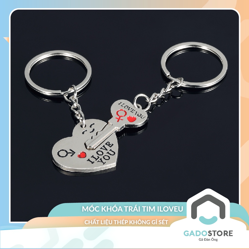 Móc khóa cặp trái tim và chìa khóa hẹn hò chốn công sở của cặp đôi yêu nhau trong sáng