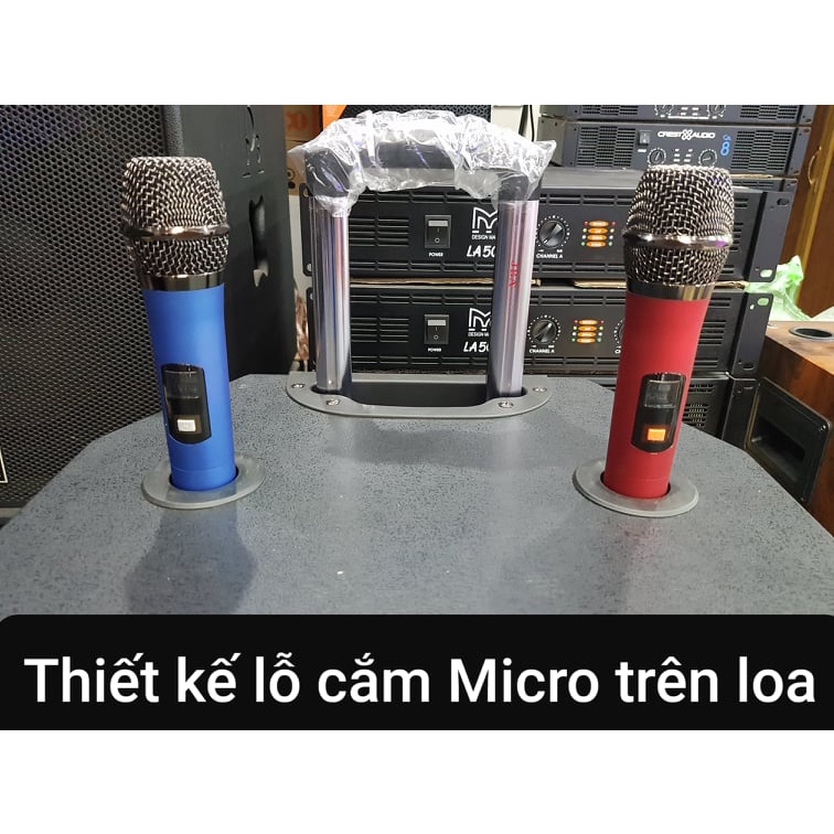 Loa kéo Karaoke Bluetooth JBA J-506: Bass 40, 3 loa, Có 2 Micro không dây vỏ kim loại cao cấp, thùng gỗ chắc chắn