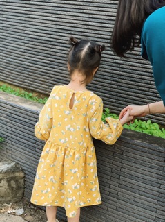Váy Vintage dài tay cho bé