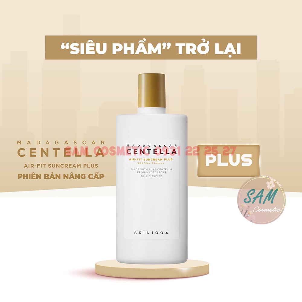 [MẪU MỚI 2021] Kem Chống Nắng Centella Air-Fit Sun Cream PLUS 50ml - Skin1004 Madagascar Cho Da Nhạy Cảm.