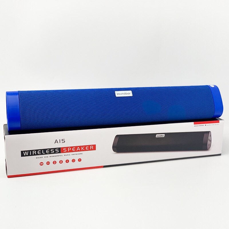 Loa Bluetooth Không Dây Wireless Speaker A15 Dáng Dài, Âm Thanh Hay, Bass  cực đã -Bảo Hành 12 tháng