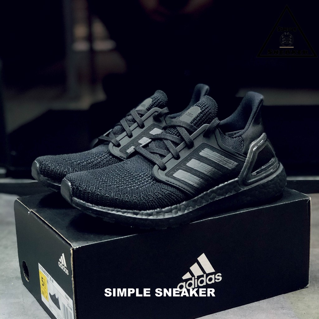 Giày Ultra Boost 20 Chính Hãng🔴FREESHIP🔴Adidas Ultraboost 20 Triple Black- Giày Adidas Chạy Bộ Tốt Nhất Thế Giới EG0691