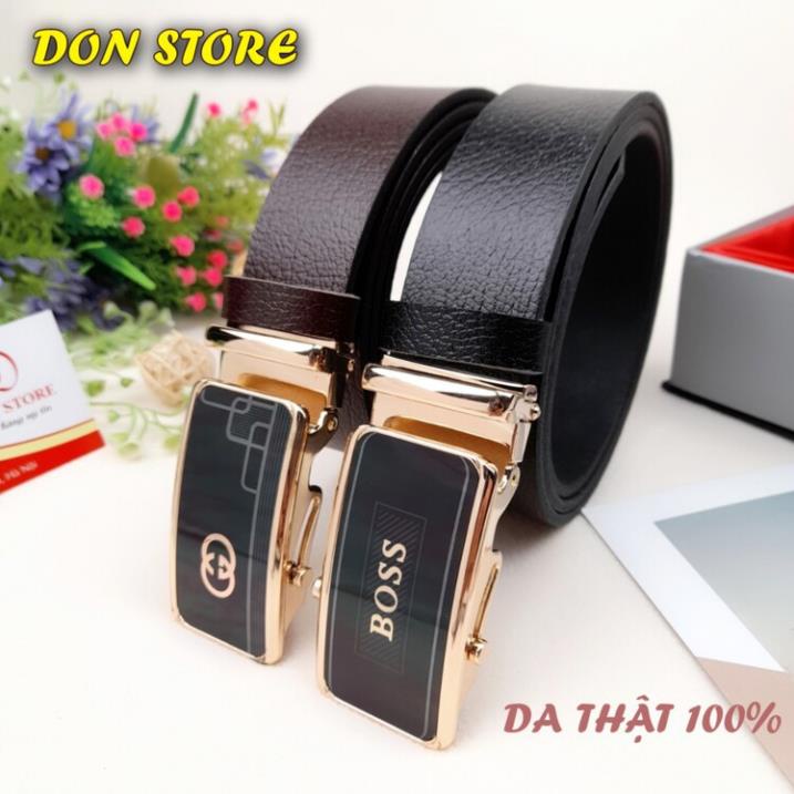 Dây Lưng, Dây Nịt Nam Da Thật 100% Đầu Khóa Hợp Kim Thép Không Rỉ Cao Cấp Gia Công Tại Việt Nam ( BH 12 Tháng) Đẹp