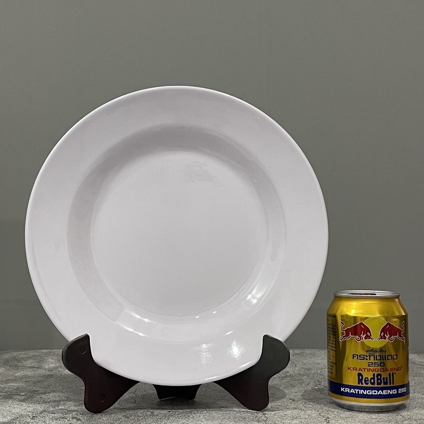 Dĩa nhựa tròn cạn 10&quot; 25 cm nhựa melamine an toàn, dễ vệ sinh, hạn chế nứt vỡ màu trắng, vàng, xanh, đủ bông đẹp mắt