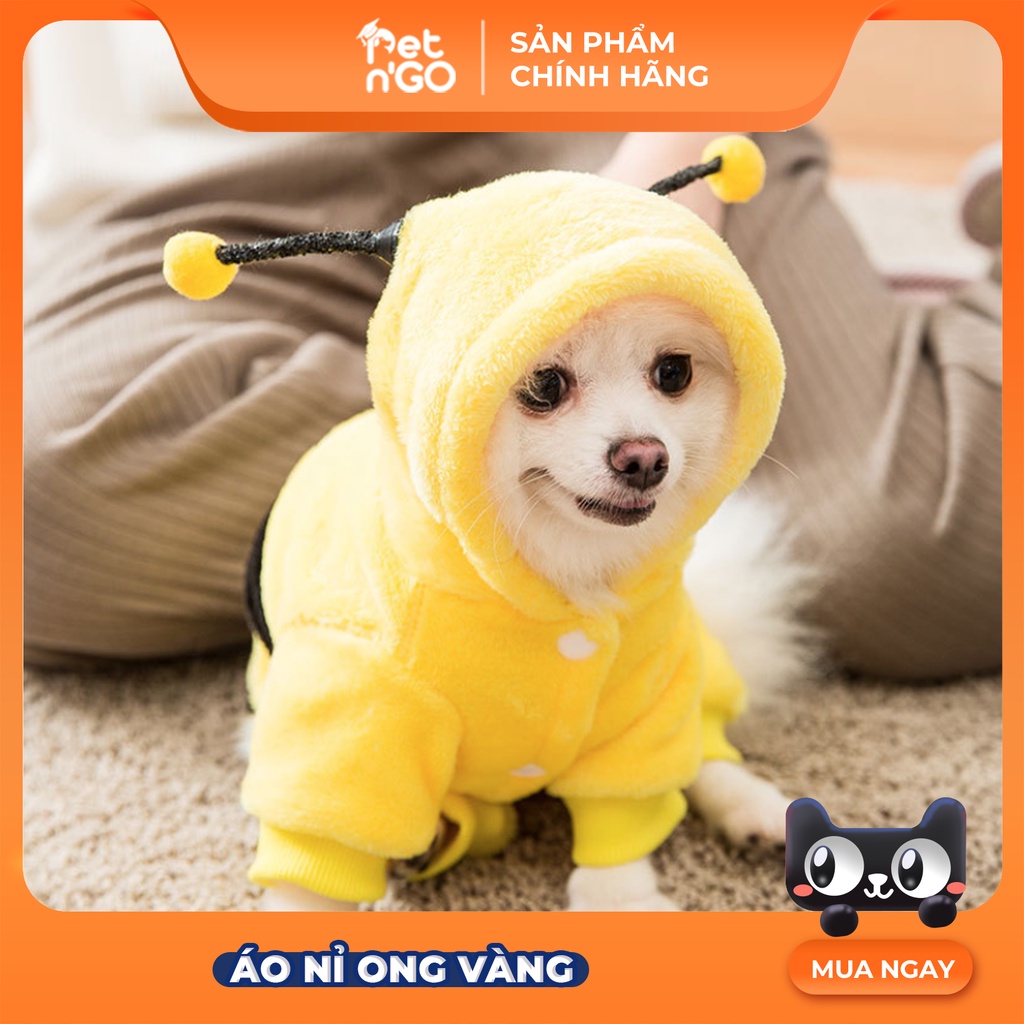 Áo Bông Ong Vàng Cho Chó Đủ Size