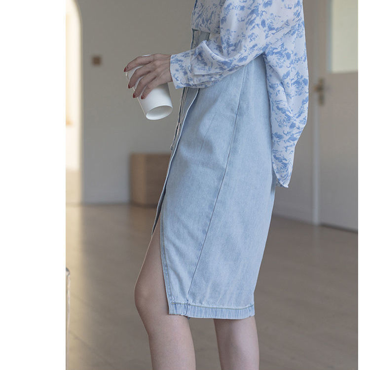 chân váy jean Thời Trang Mùa Thu 2021 Cho Nữ chân váy jean