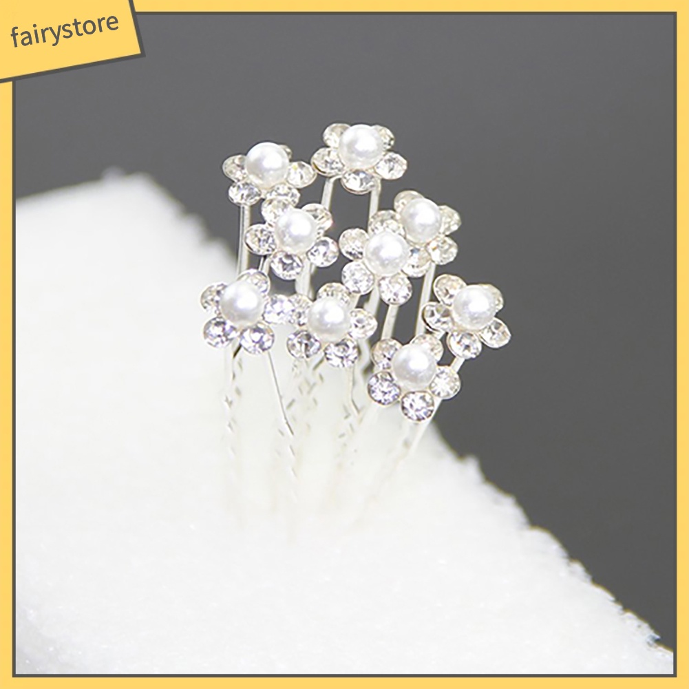 Set 20 kẹp tóc đính đá và ngọc trai giả thanh lịch dành cho cô dâu