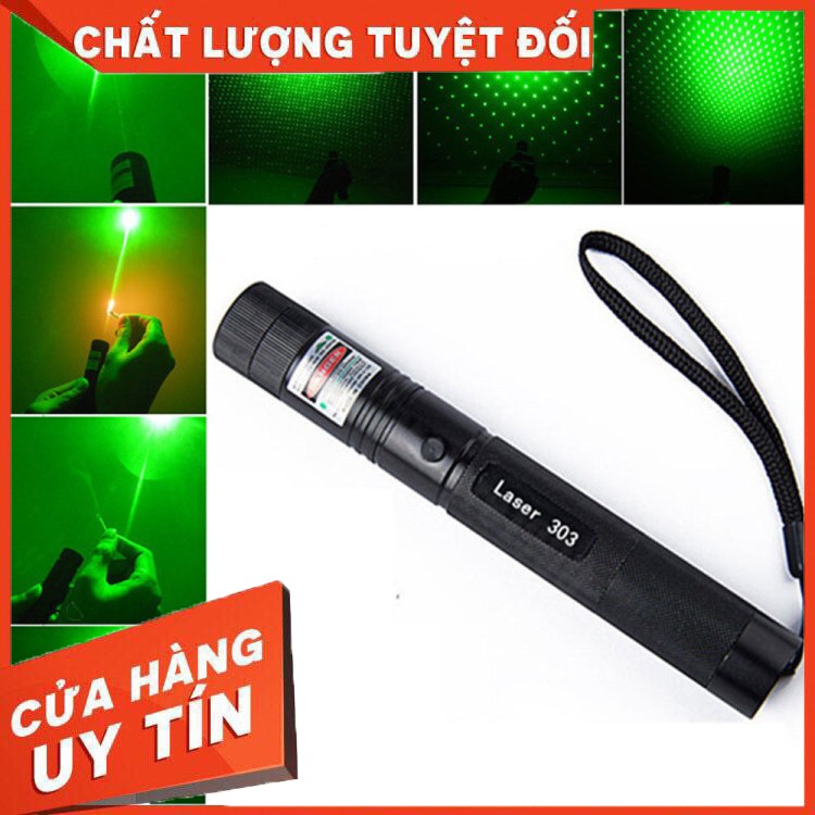 Đèn Chiếu Tia Laser 303 Tia Xanh Cầm Tay