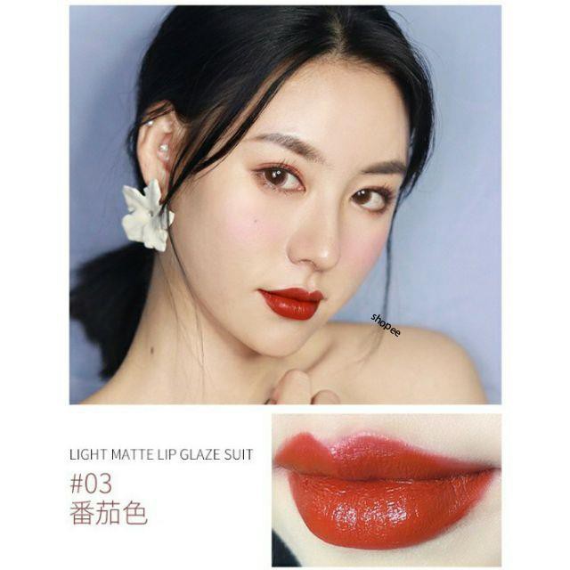 Hohitai Set 5 Son Kem Nhung Hold Live Light Matte Lip Glaze Suit(2,5g/cây) MHB12