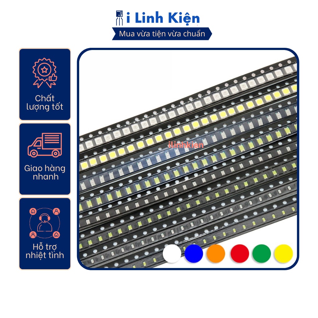 LED dán 0603 đủ các màu 10 chiếc