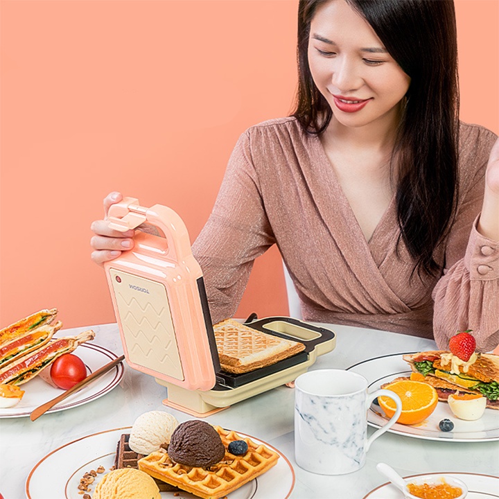 [CÓ SẴN] MÁY NƯỚNG BÁNH, LÀM BÁNH ĐA NĂNG ĐỦ 4 LOẠI KHUÔN WAFFLE, SANDWICH, BÁNH CÁ, MẶT THÚ