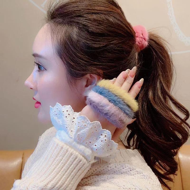 Cột tóc vải lông mềm