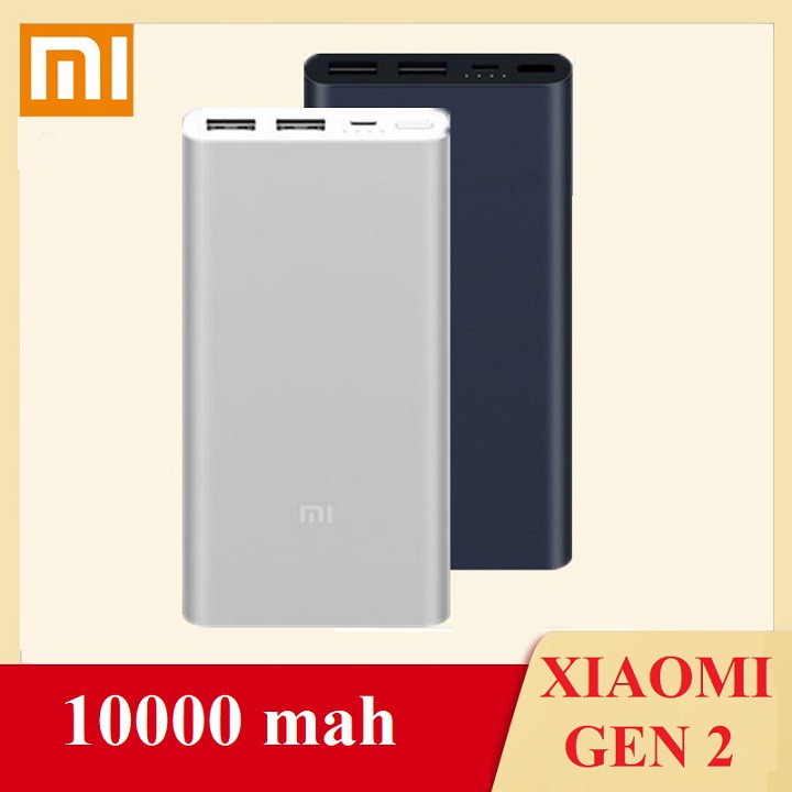 FREESHIP TOÀN QUỐC TỪ 50K _ Pin sạc dự phòng Xiaomi 2S 10000mAh (Gen 2 New - 2018) - Hàng chính hãng DGW