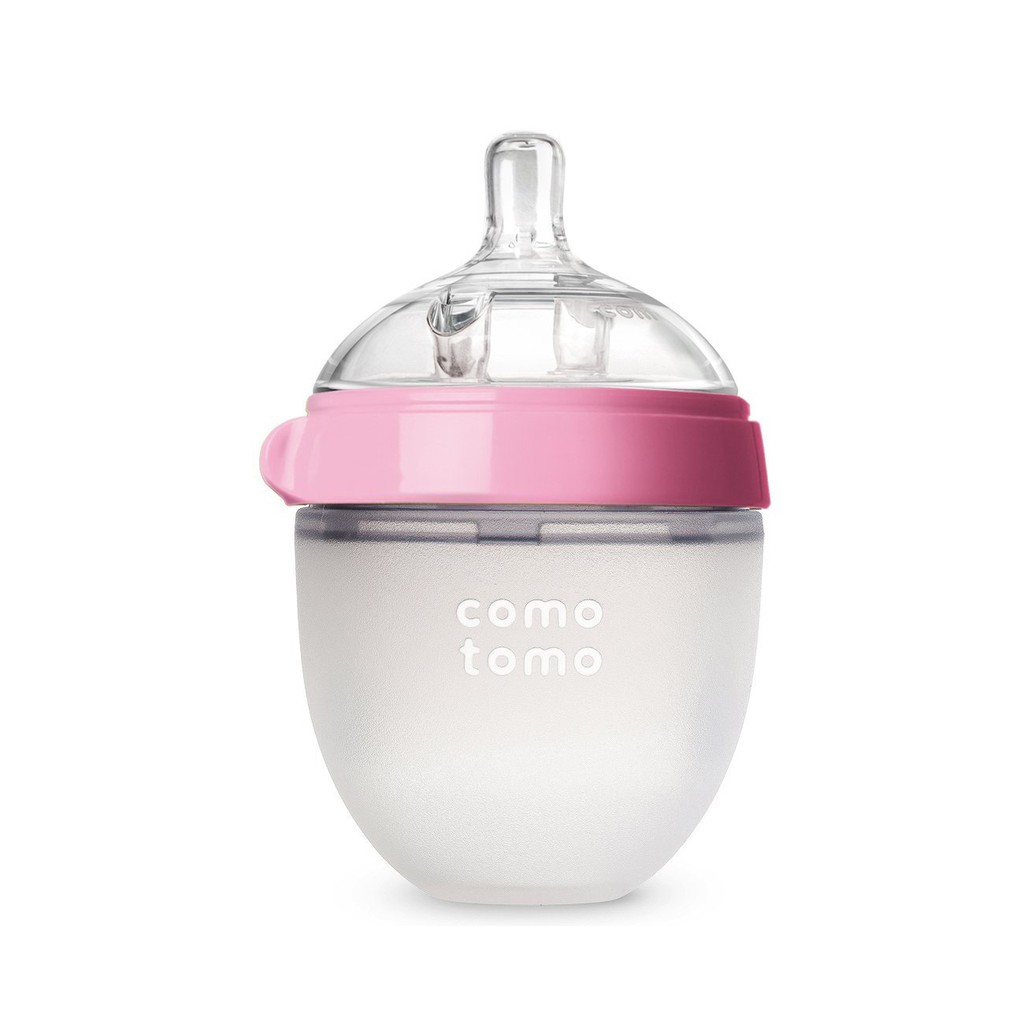 [Mã LT50 giảm 50k đơn 250k] Bình sữa Silicone Comotomo 150ml - Hồng