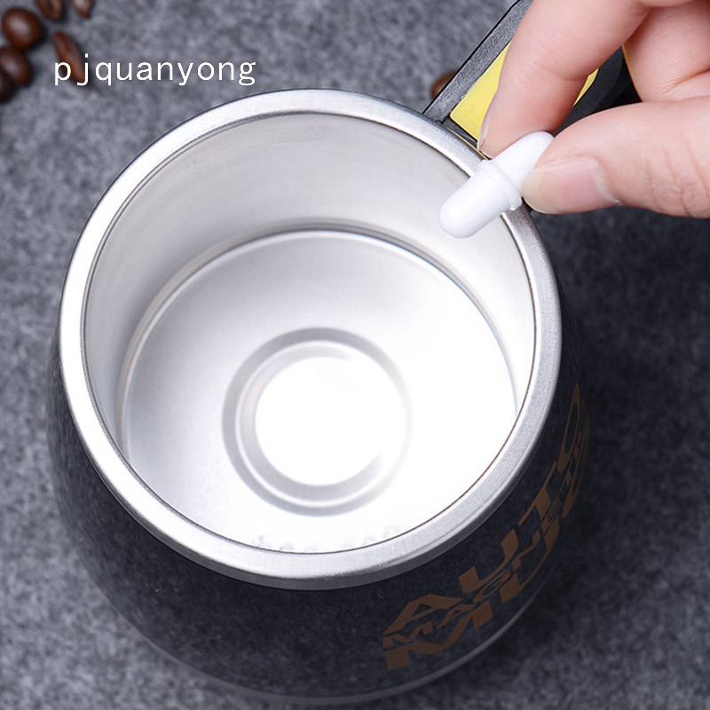 Pjquanyong Cốc Khuấy Tự Động Bằng Thép Không Gỉ Màu Đen Dung Tích 15.2 ml Tiện Dụng Cho Nhà Bếp / Văn Phòng