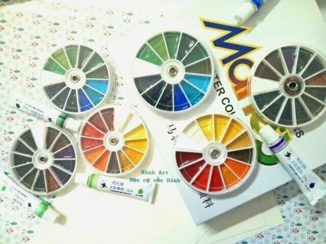 Pocket màu nước Marie's 36 - 0.5ml/24 màu 0.5ml/18 màu 0.7ml/12 màu 0.7ml