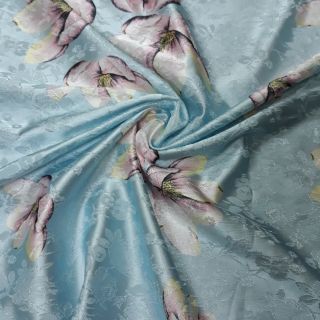 Vải gấm họa tiết hoa