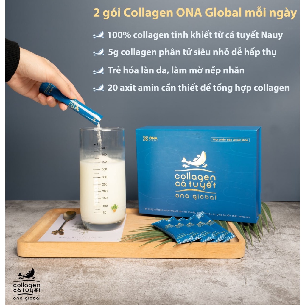01 HỘP COLLAGEN CÁ TUYẾT ONA GLOBAL CHÍNH HÃNG TỪ NAUY
