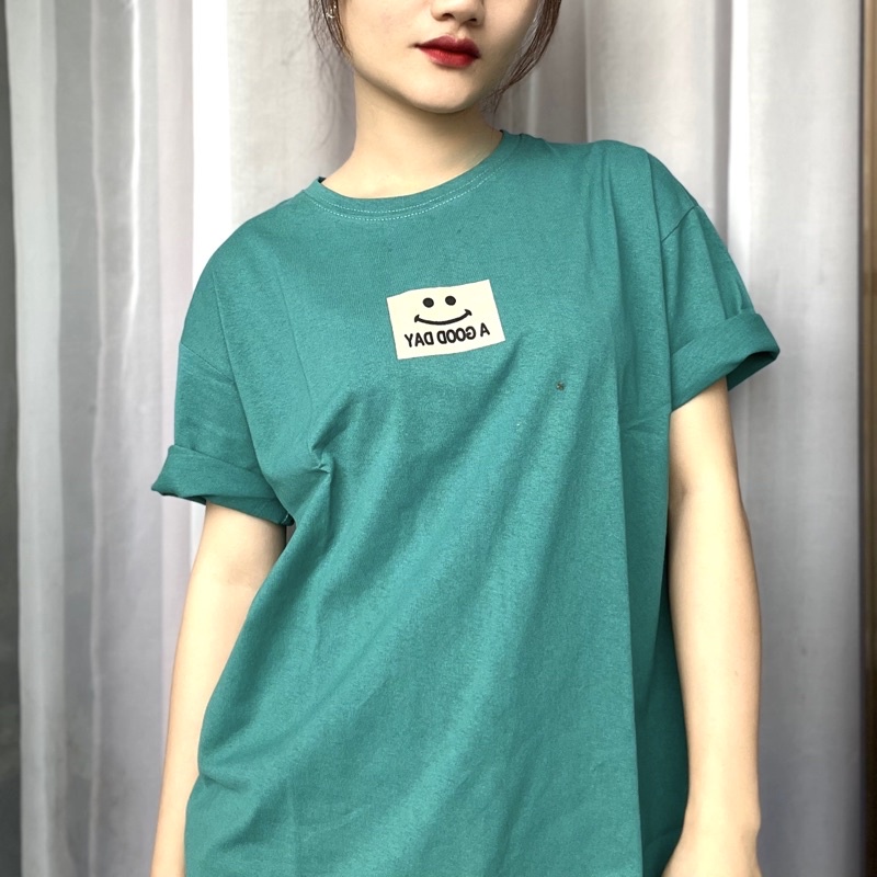 Áo phông nữ, áo thun nữ form rộng cotton cao cấp MẶT CƯỜI freesize<65kg | BigBuy360 - bigbuy360.vn