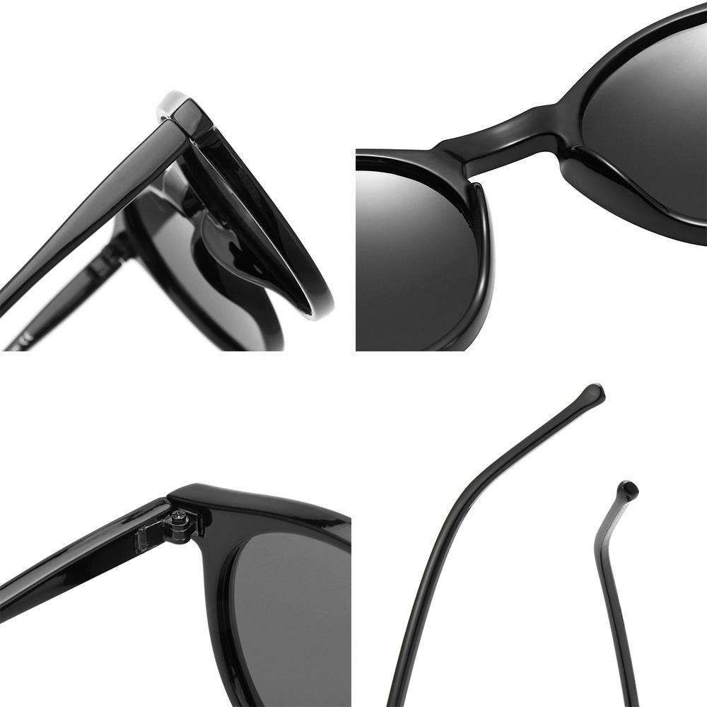 Kính Mát Phân Cực Mặt Tròn Chống Tia UV400 Thời Trang