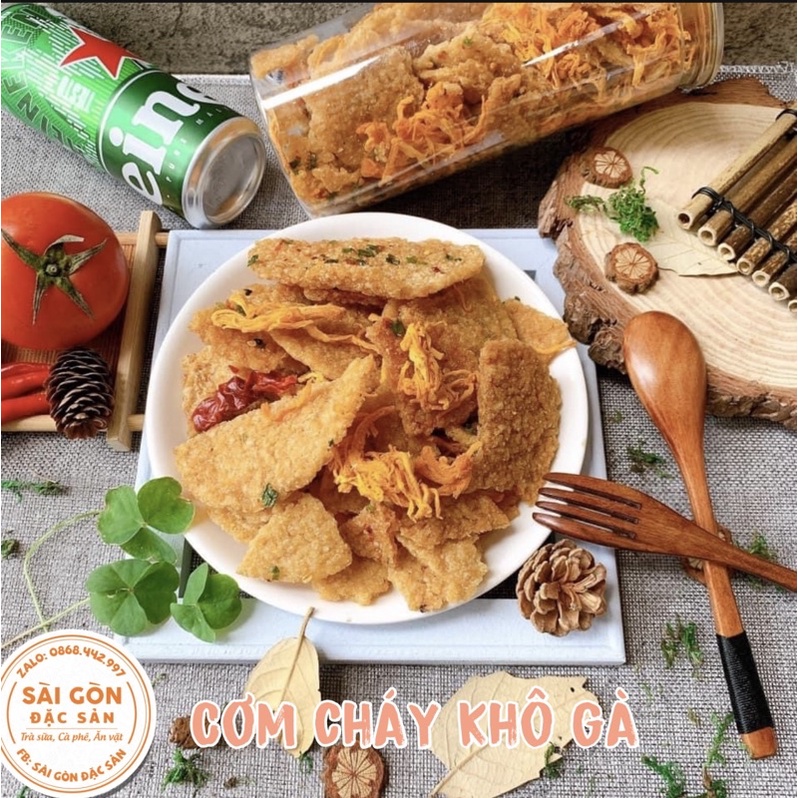 Cơm cháy khô gà 300g Loại đặc biệt ngon Đồ Ăn Vặt Sài Gòn Đặc Sản