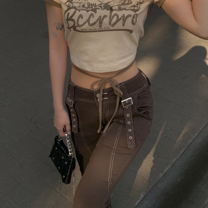 Quần Jean Nữ Lưng Cao Ống Đứng Hợp Thời Trang