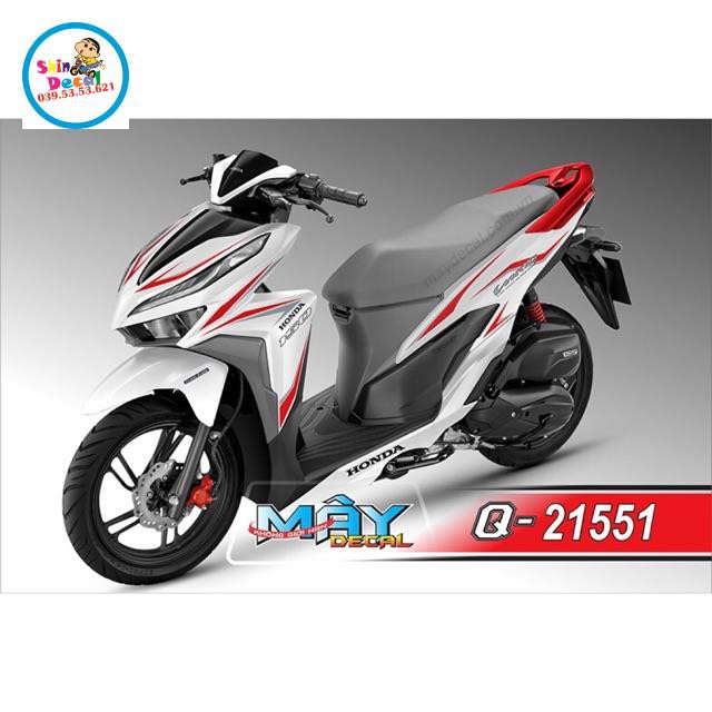 Tem rời vario dăn xe trắng 21551 3 lớp ko bay màu