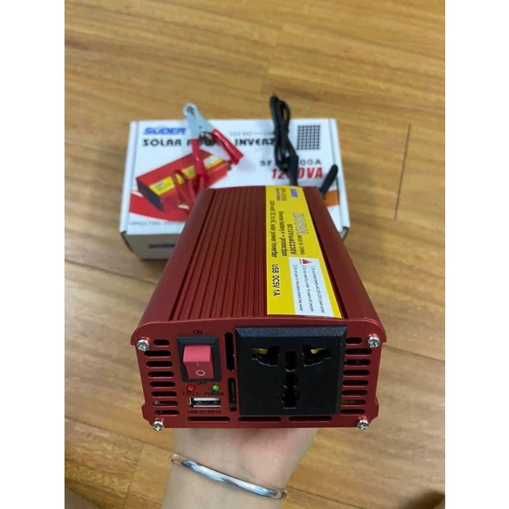 (RẺ VÔ ĐỊCH) Bộ Kích Điện 1200W 12V Sang 220V Sine Chuẩn