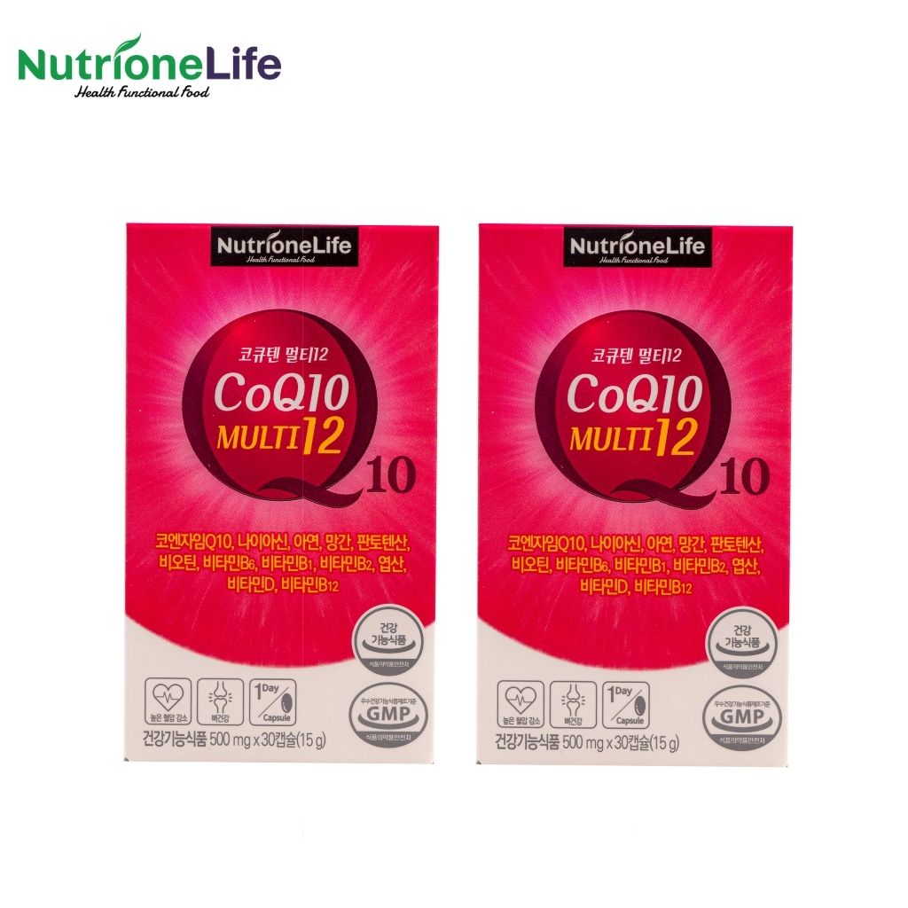 COMBO 2 Hộp NUTRIONELIFE CoQ10 Multi 12 Bảo Vệ Tim Mạch, Ổn Định Huyết Áp 500mg/ Viên