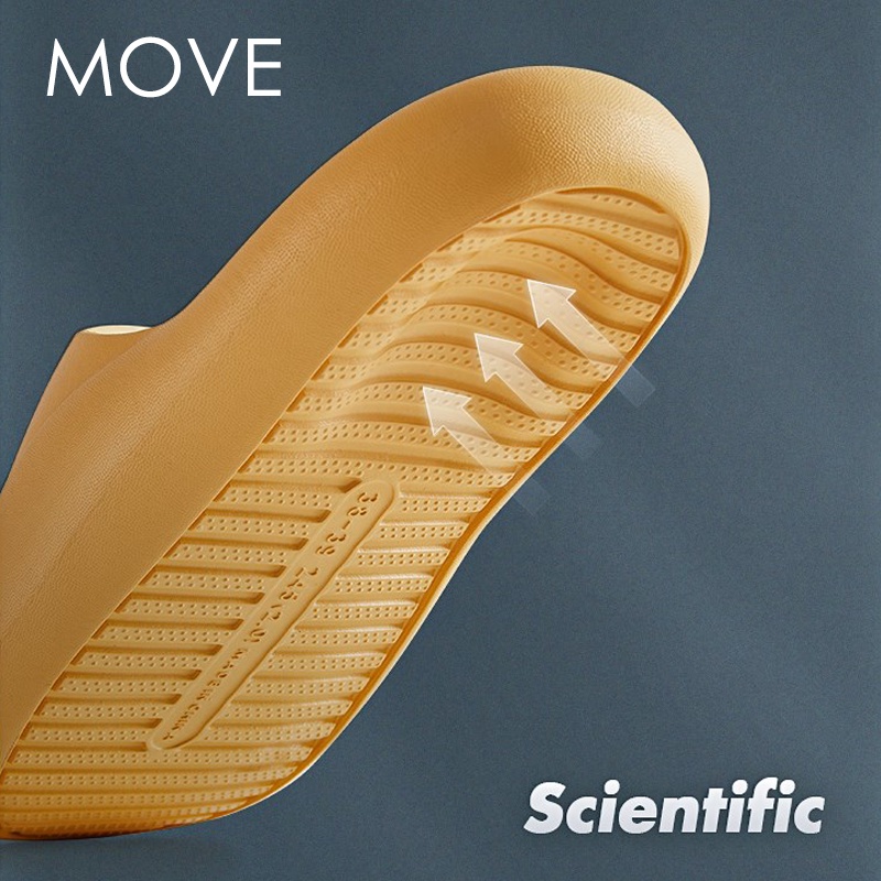 Dép chống trơn trượt, dép bánh mì quai ngang MOVE đế nâng massage chân siêu bền lại còn êm đềm nữa