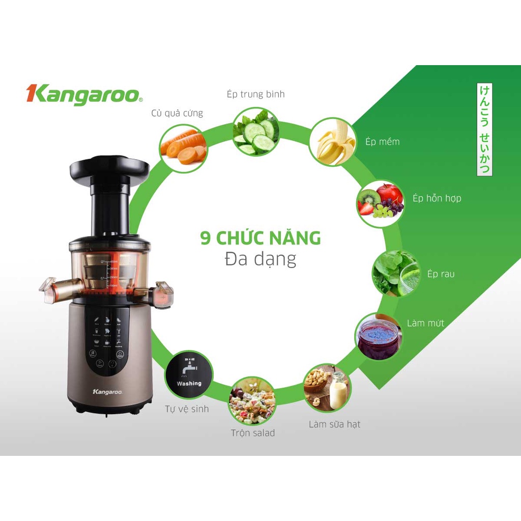 [Mã ELHA22 giảm 6% đơn 300K] Máy ép chậm Kangaroo KG180SJD